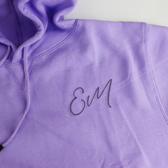 Personalised Embroidered Hoodie - CustomKings - Lavender