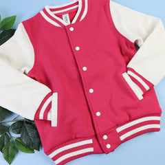 Personalised Kids Varsity Jacket - CustomKings - Pink