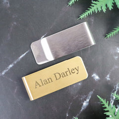 Personalised Stainless Steel Money Clip: Various Colours - CustomKings - 