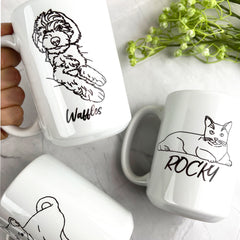 Personalised Pet Outline Mug