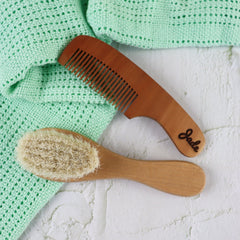 Wooden Brush and Comb with Personalised Name - CustomKings - 