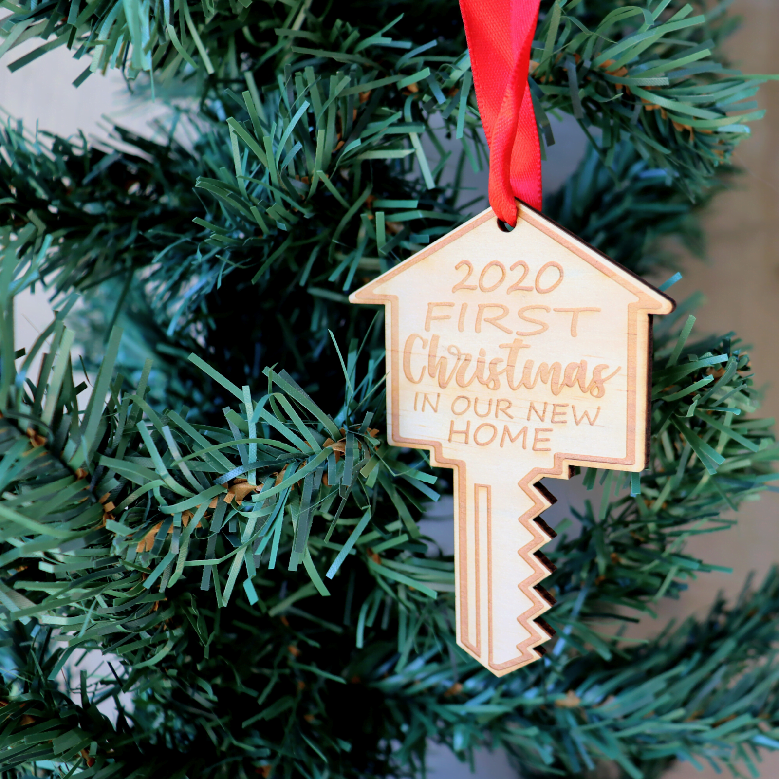 First christmas house key ornament 1