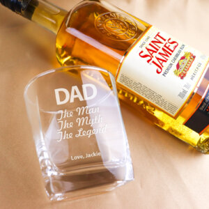 Father's day scotch glass 280ml personalised 2