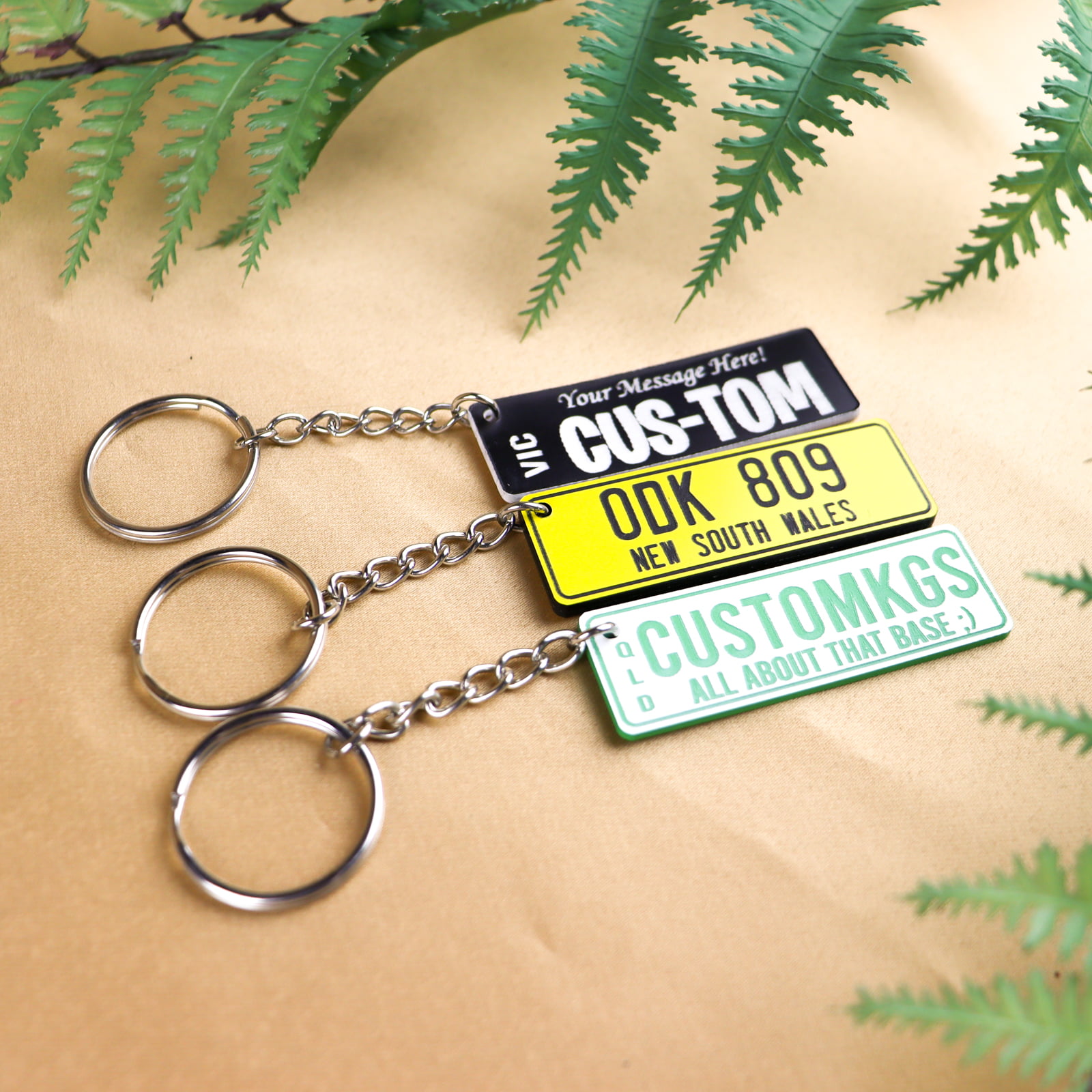 Plateit© licence plate keychain - engraved