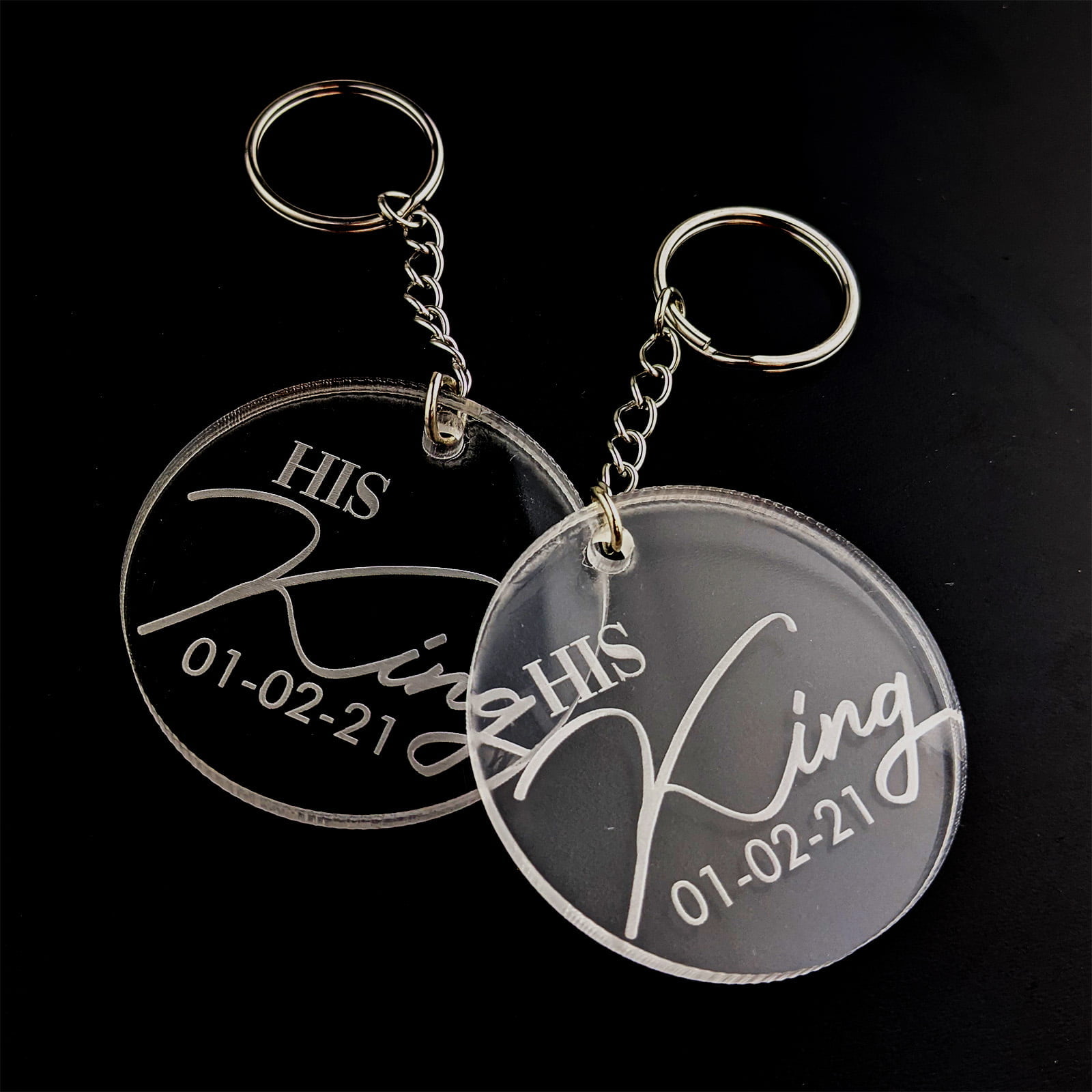 King and queen keychain pair 1