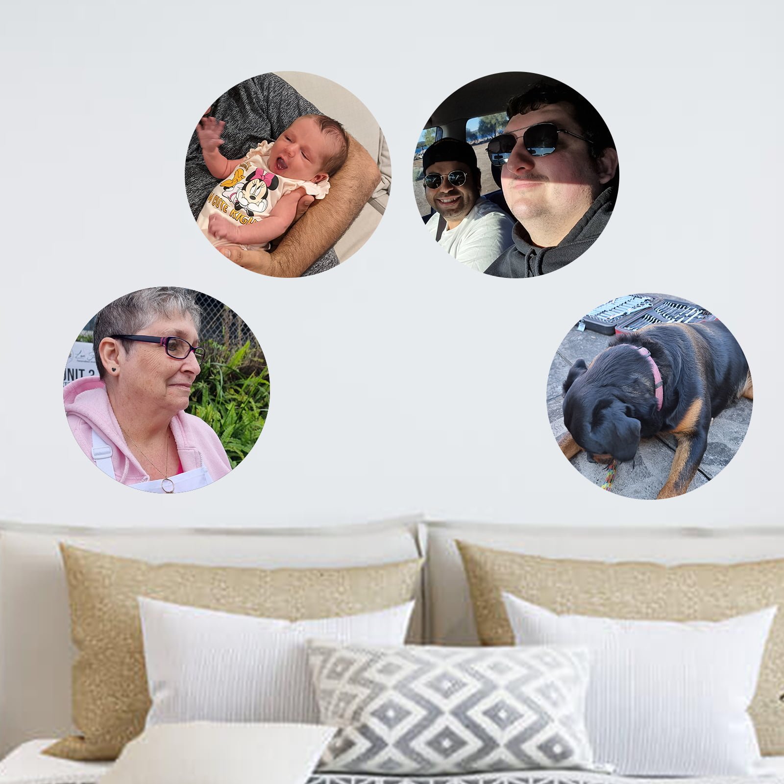 Round photo decal - small - re-positionable 1