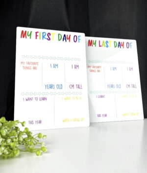 Reversible First Day Photo Board