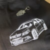 Embroidered car hoodie & keyring combo