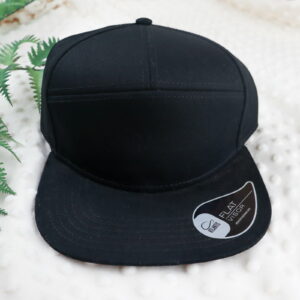 Personalised black snapback cap