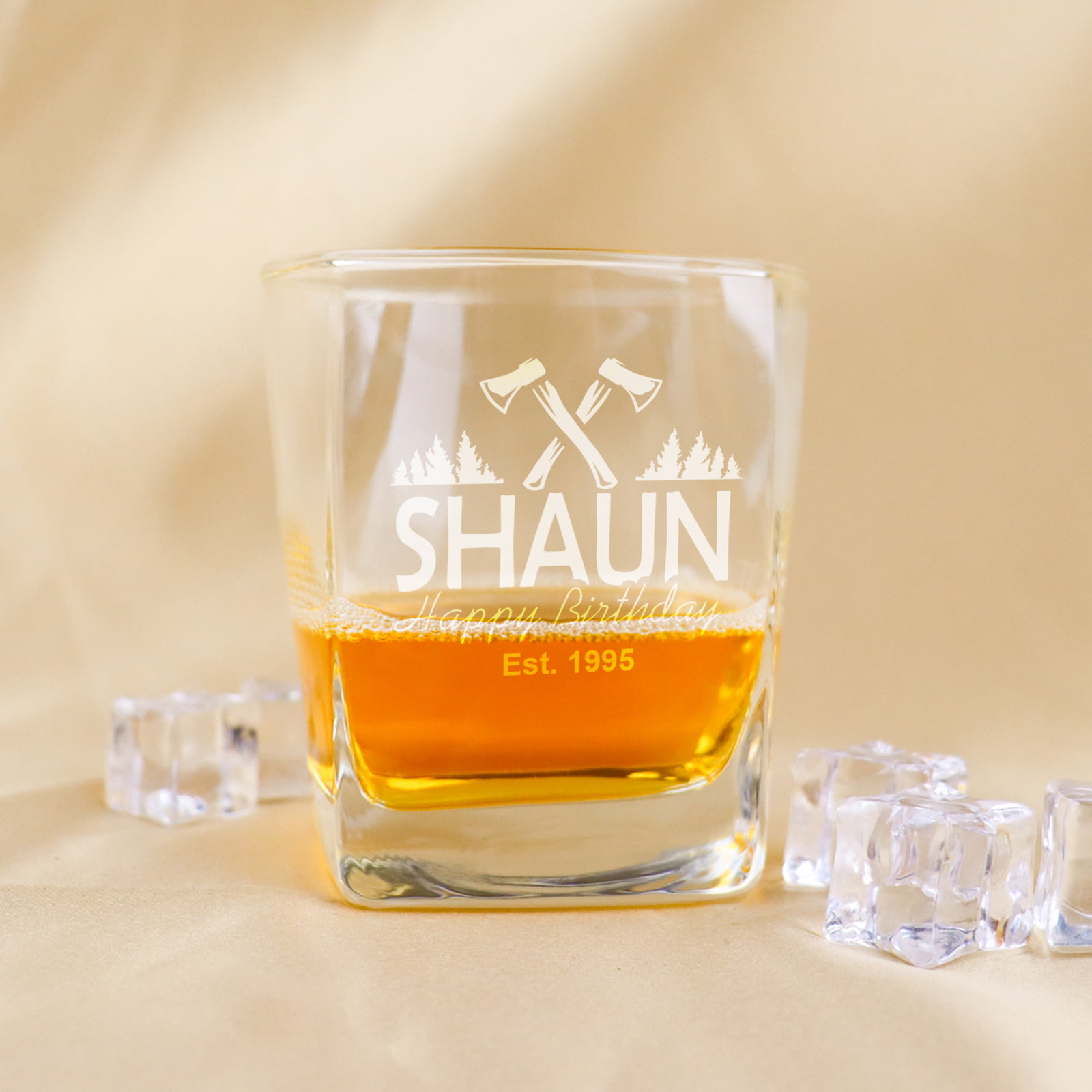 Personalised birthday scotch glass