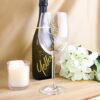 Personalised wedding wine glass