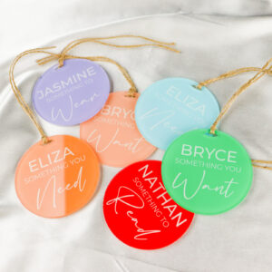 Want Need Wear Read Gift Tags