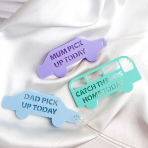 After school bag tags