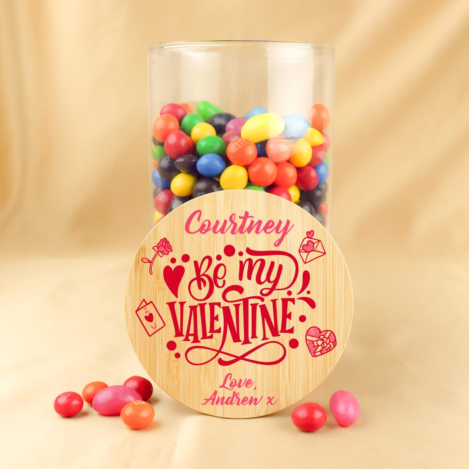 Personalised valentines lolly jar
