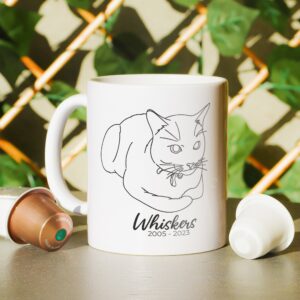 Personalised pet outline mug