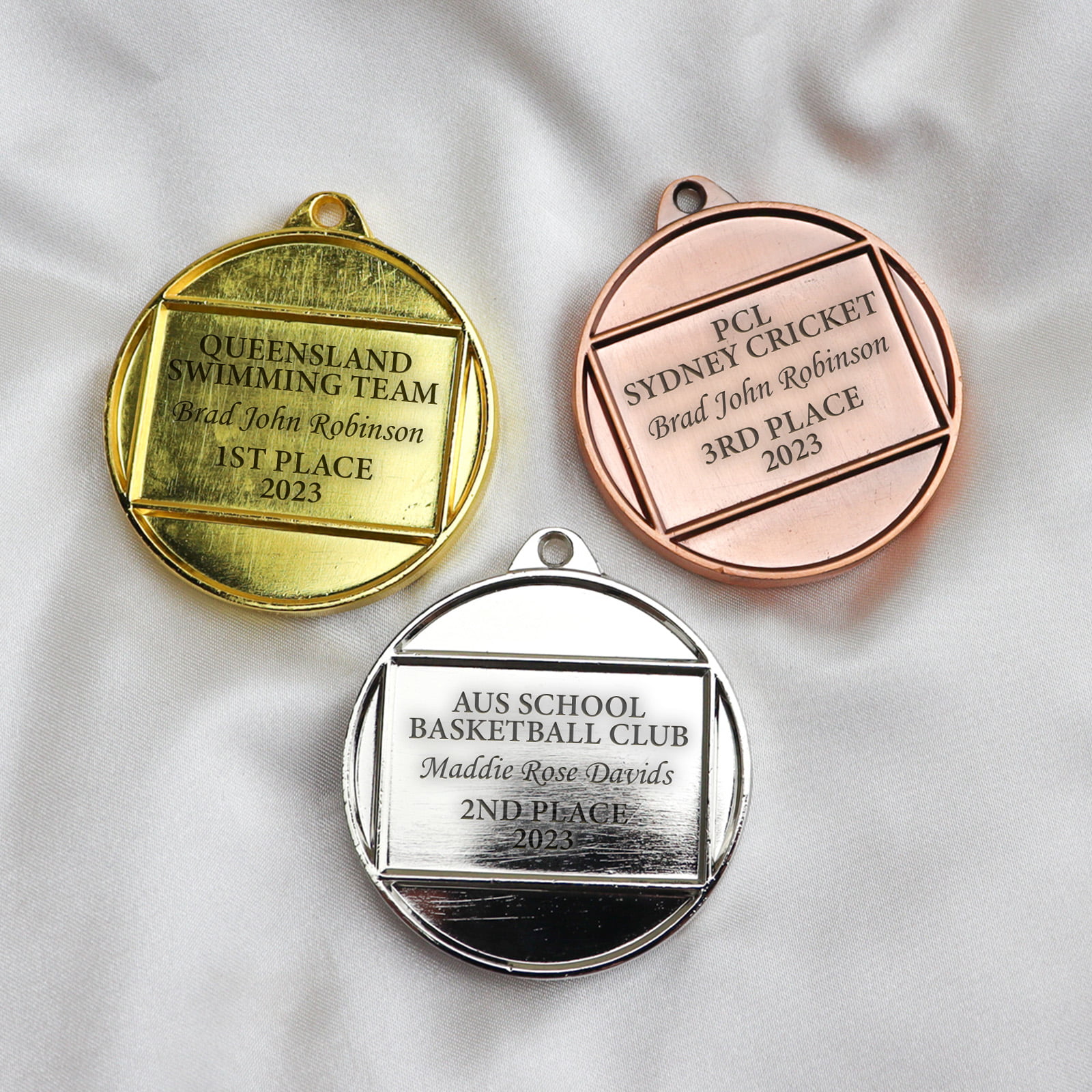 Personalised star sports medals