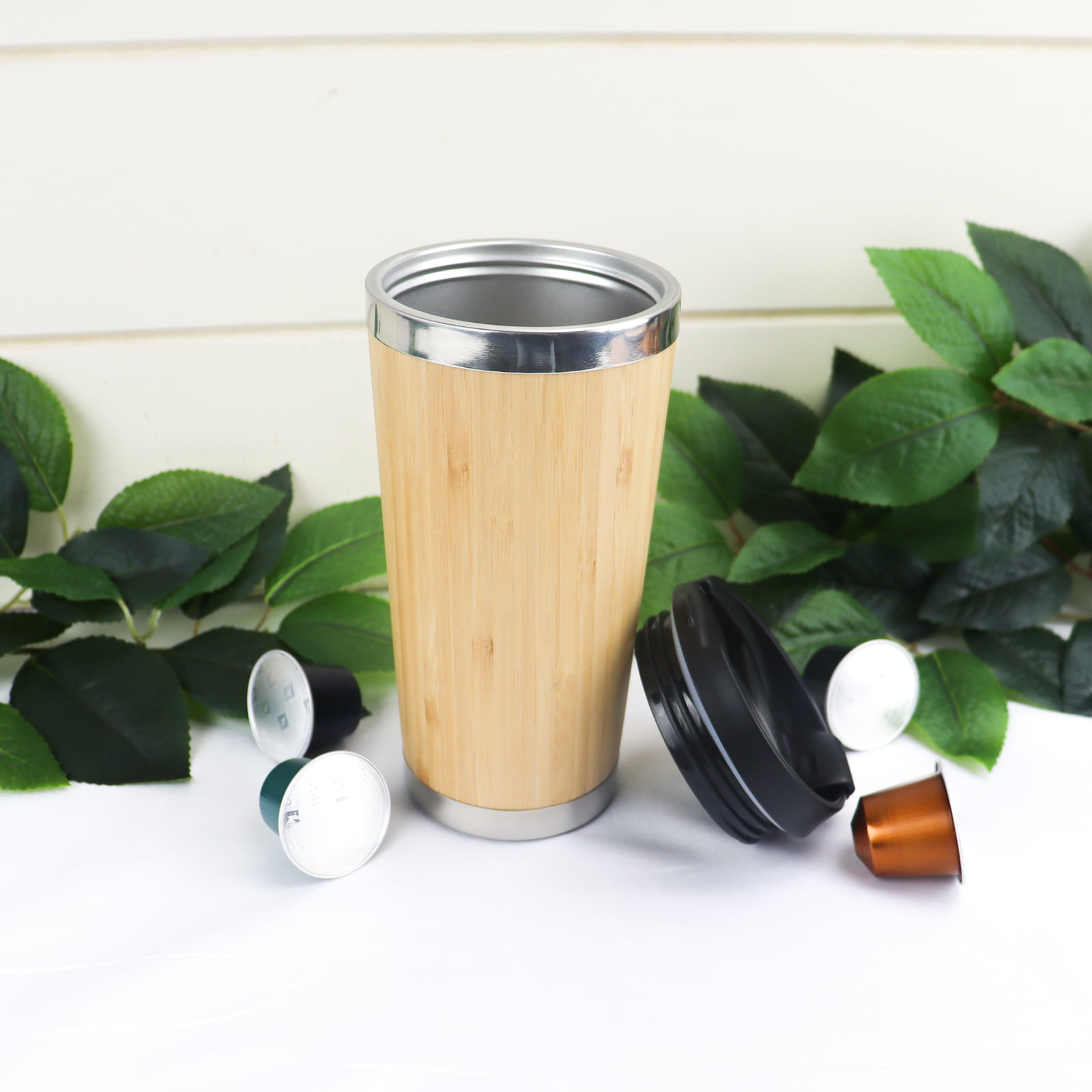 Personalised bamboo travel mug - 400ml