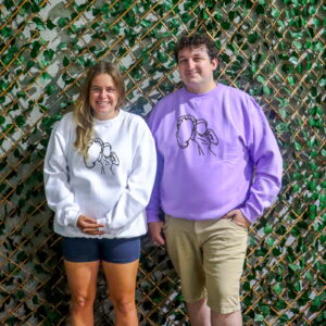 Couples Embroidered Outline Jumper