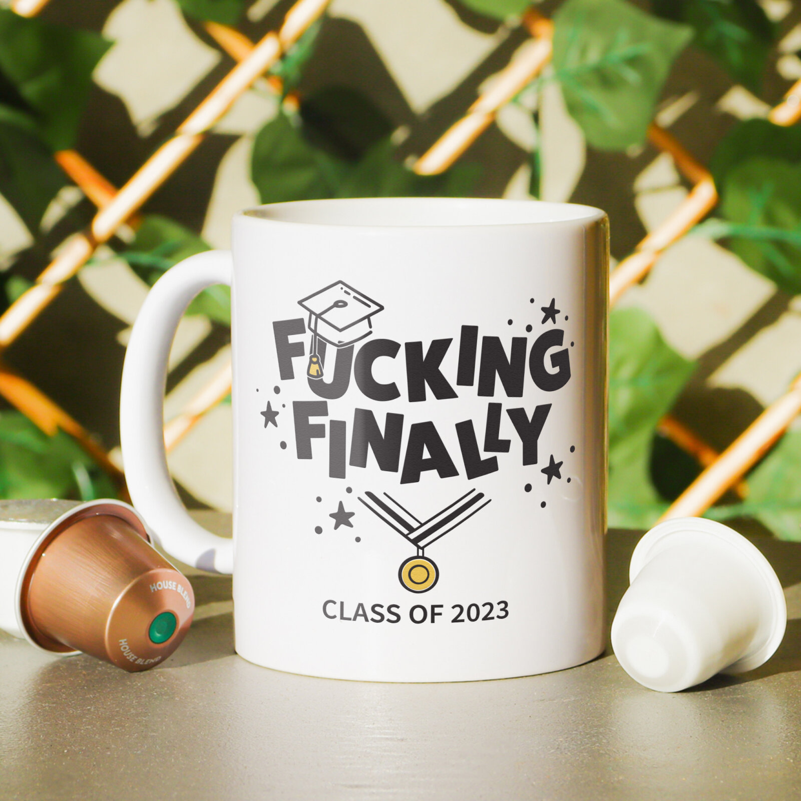 Fucking finally graduation coffee mug
