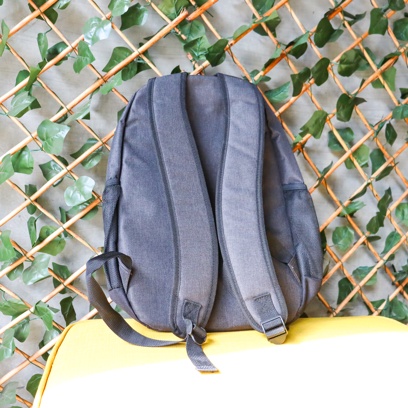 Personalised grey backpack