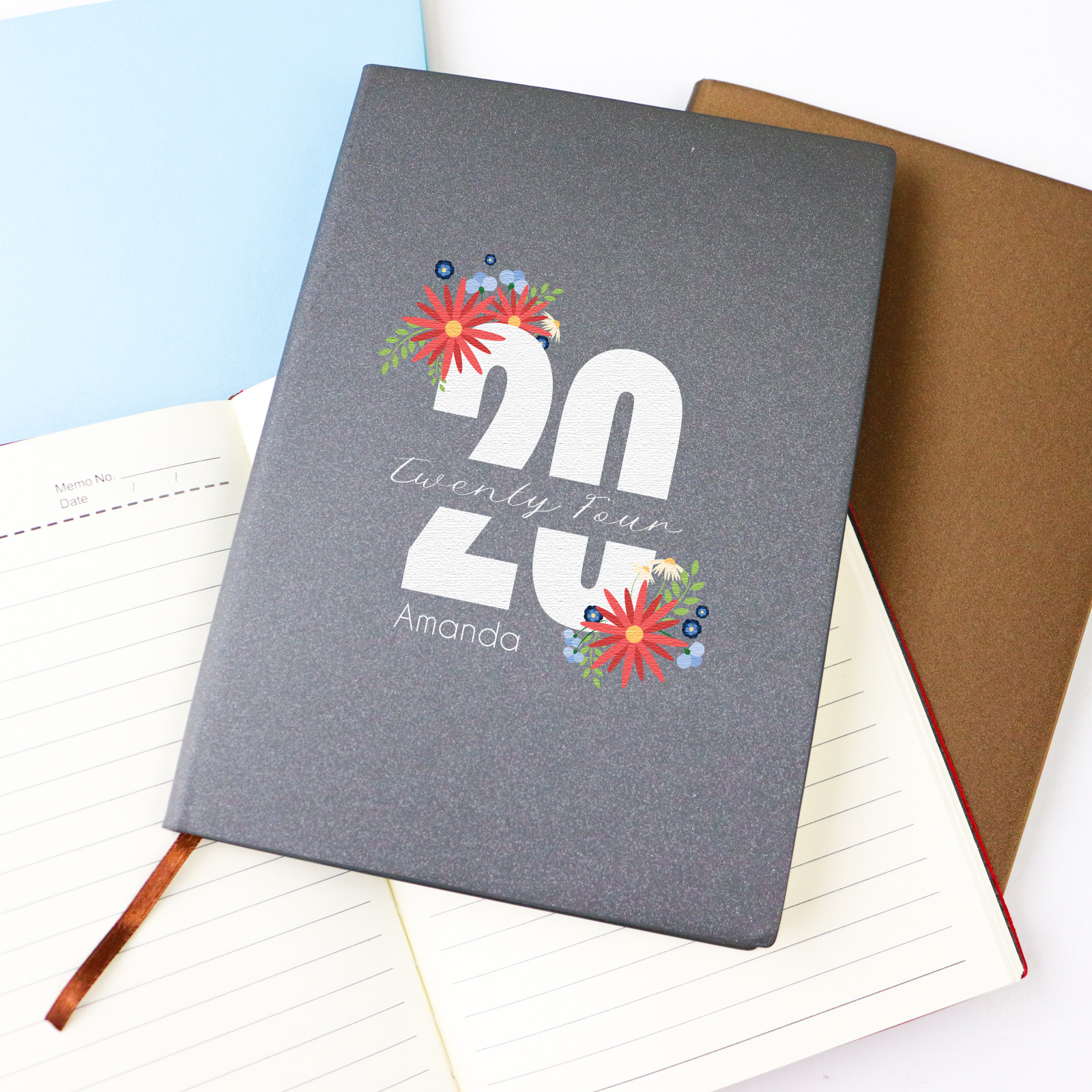 Personalised floral 2024 notebook 2