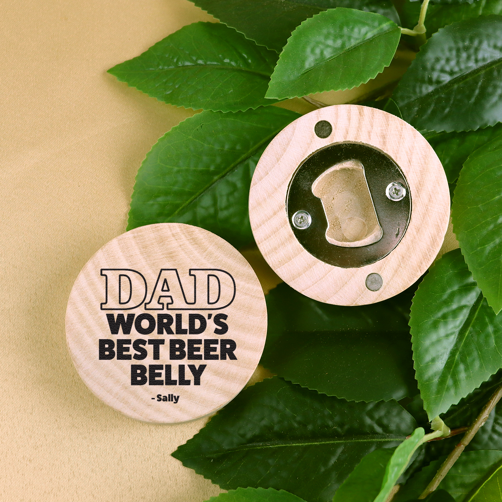 Worlds best beer belly bottle opener magnet
