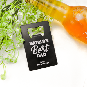Worlds Best Dad Credit Card Bottle Opener