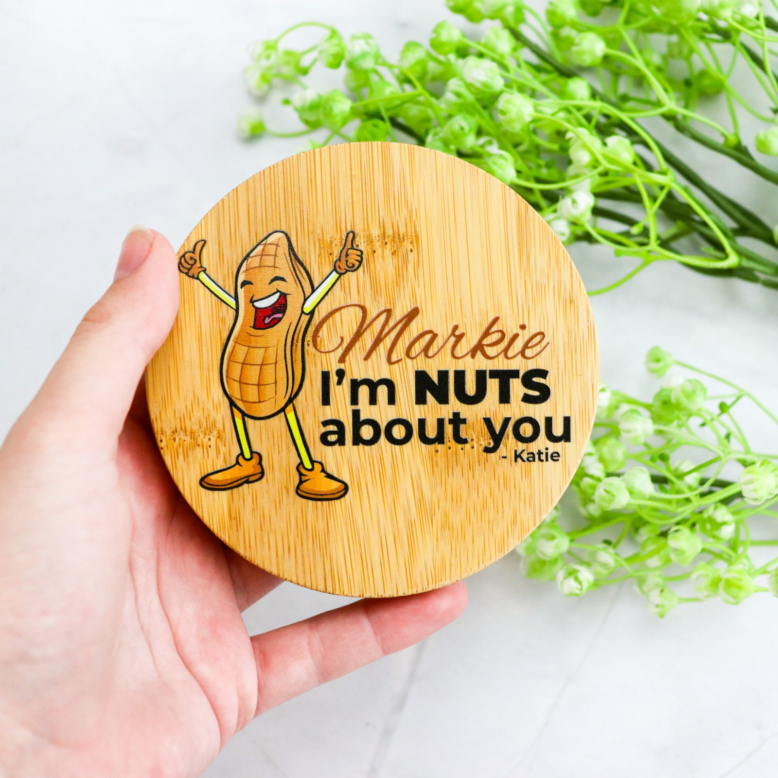 Personalised nuts about you nut jar