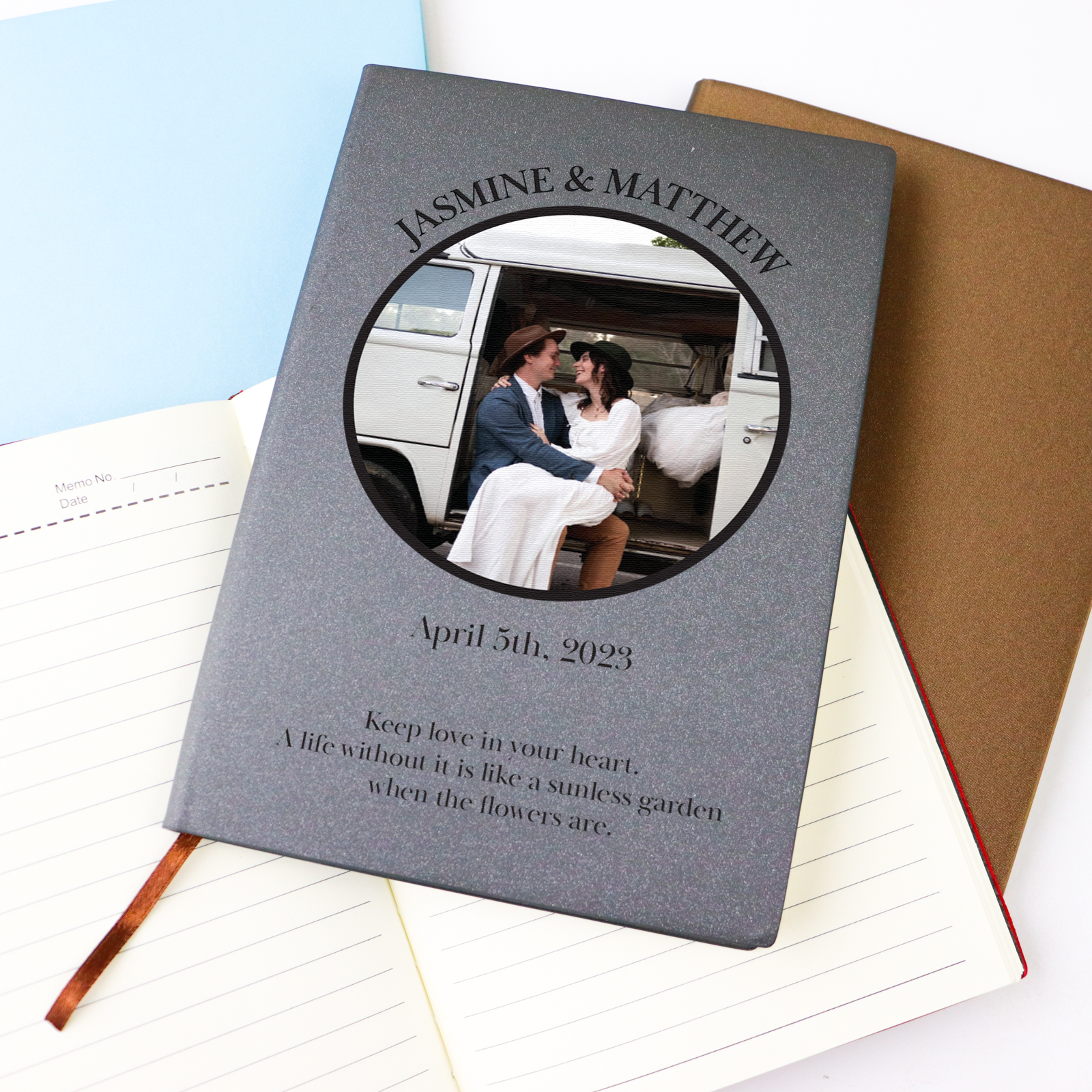 Personalised wedding notebook