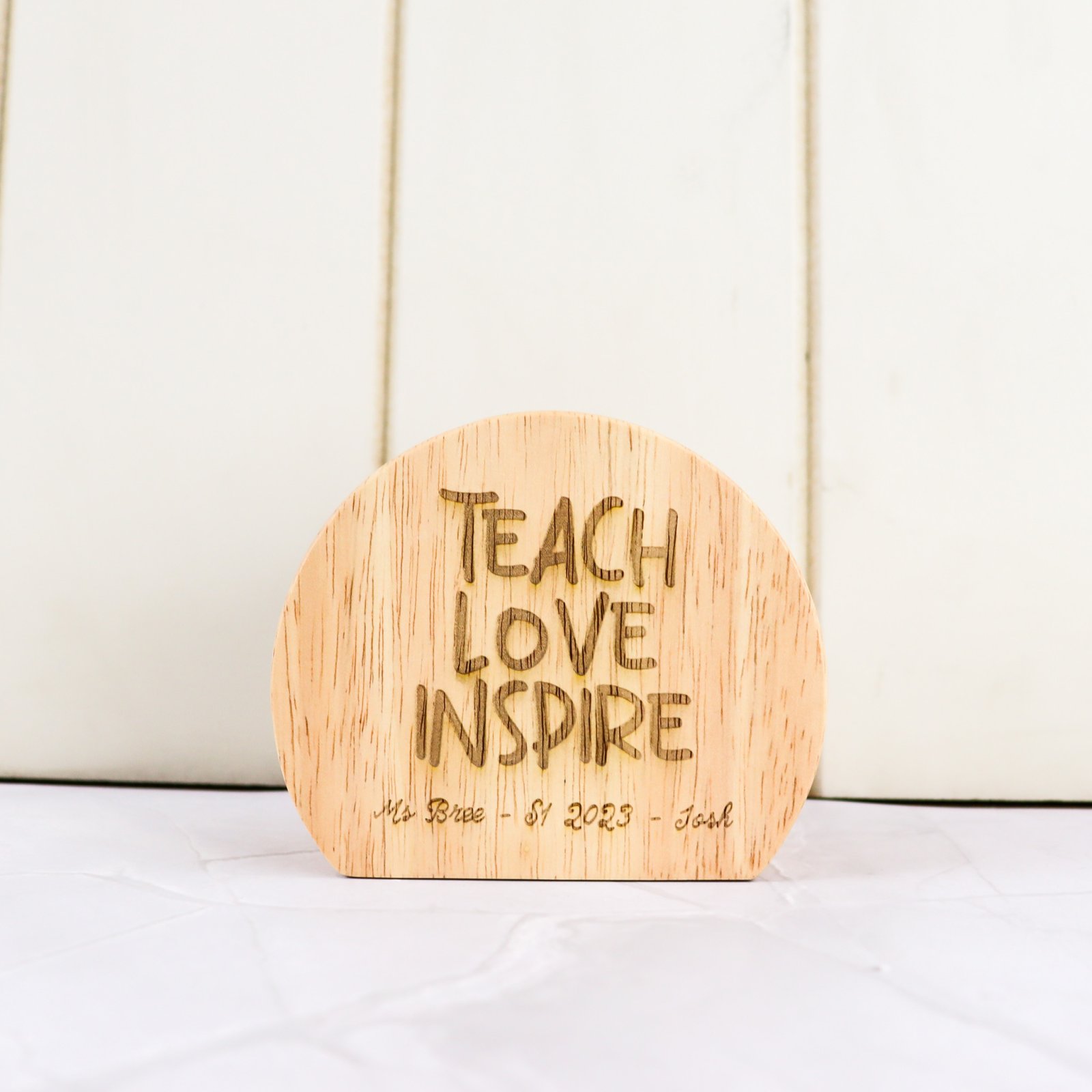 Teach love inspire cheese utensil block