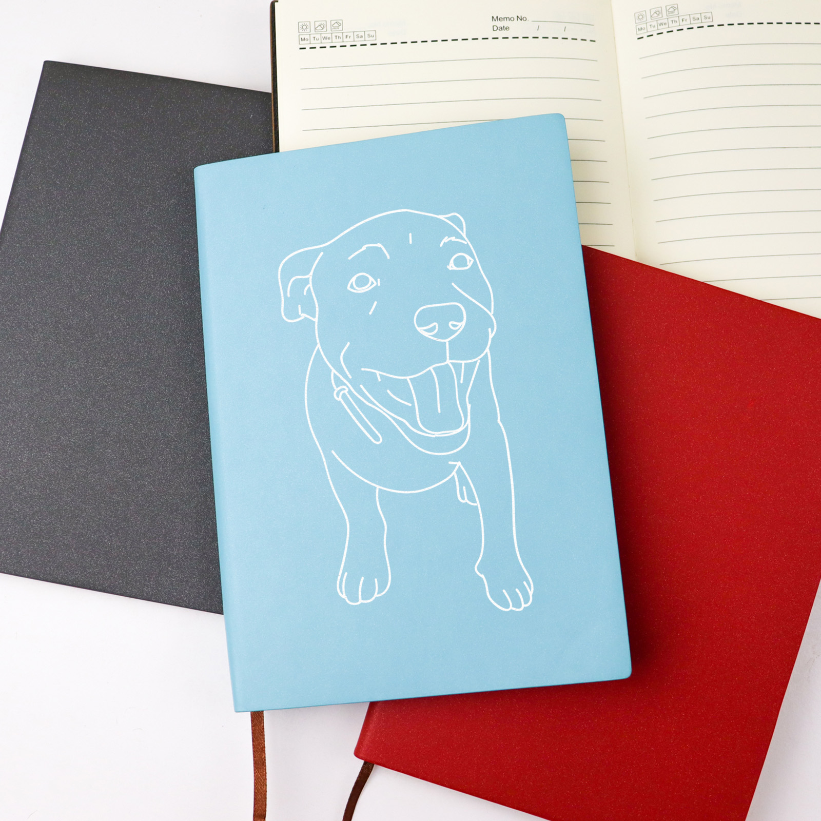 Personalised pet illustrated notebook