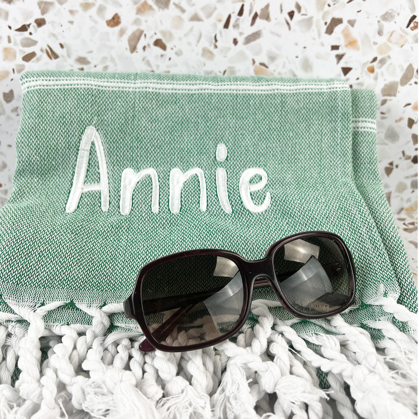 Beach towels with name embroidered