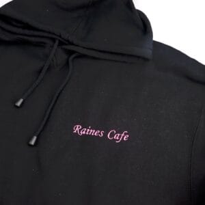 Personalised embroidered hoodie bottle black