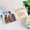 Anniversary wooden photo block