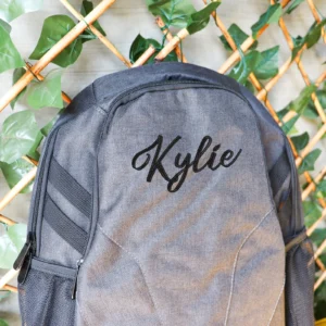 Backpack embroidered with child's name