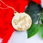 Bauble Snowflake Round Ornament