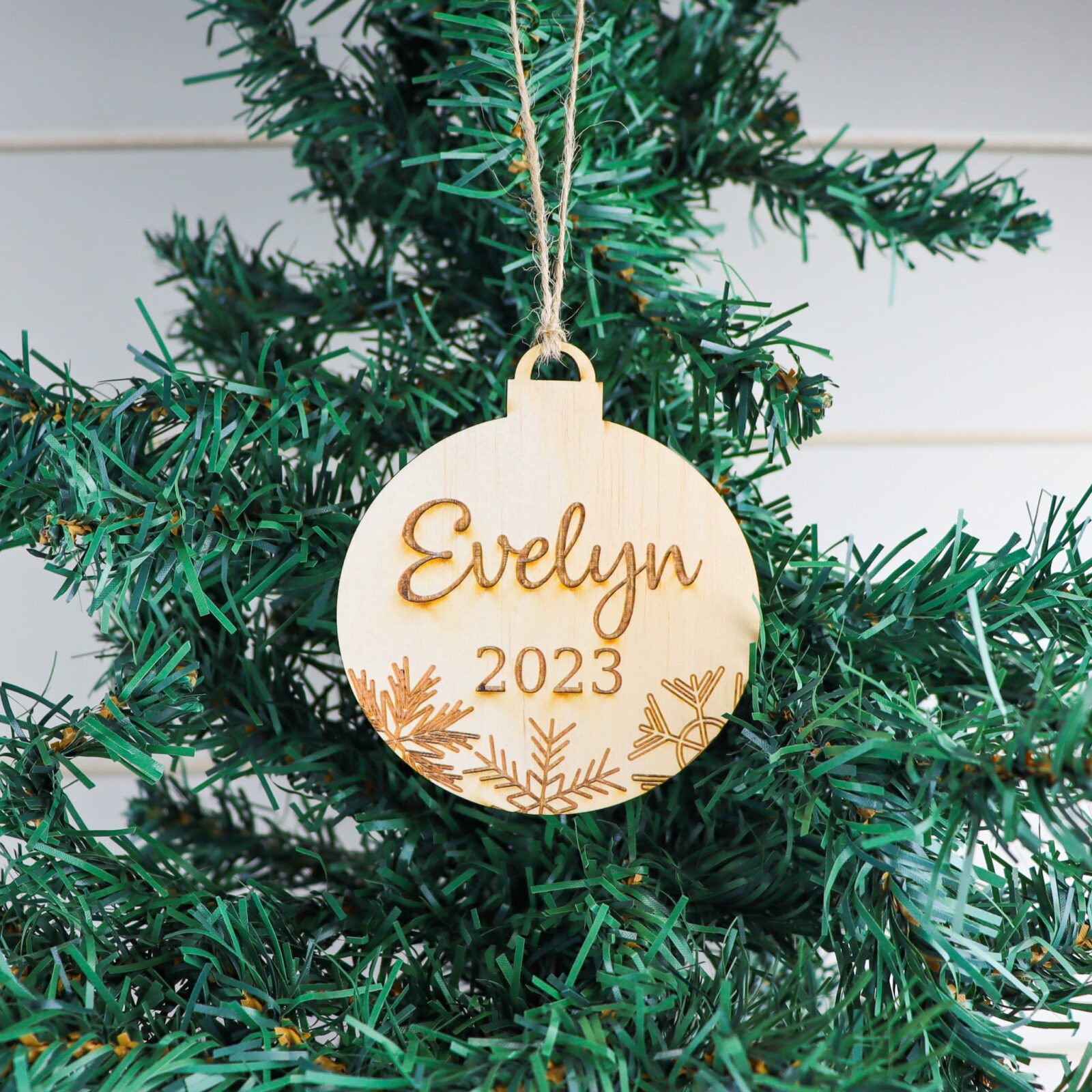 Bauble Snowflake Round Ornament