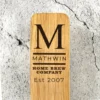Engraved Oak Beer Tap Handle
