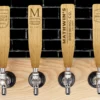 Engraved oak beer tap handle