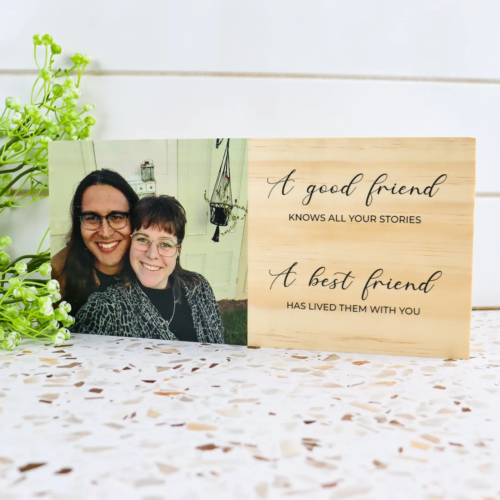 Best Friends Wooden Photo Block