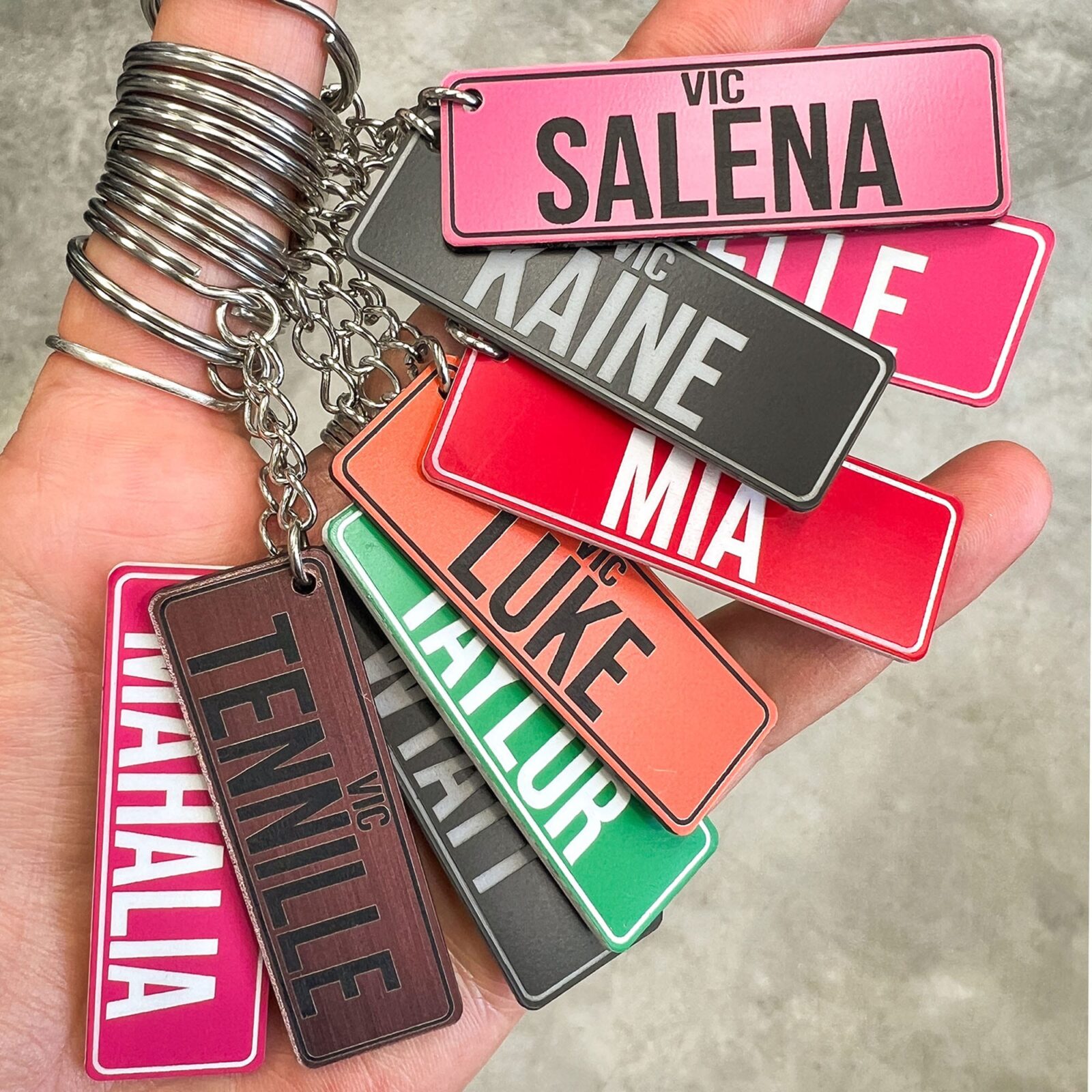 Personalised Licence Plate Keychain