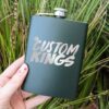 Corporate 8oz Flask with Logo Bottle Green