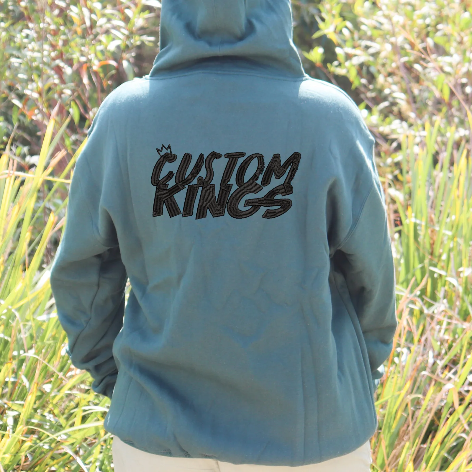 Corporate Embroidered Hoodie with Kangaroo Pocket - CustomKings