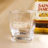 Scotch glass engraved with corporate logo