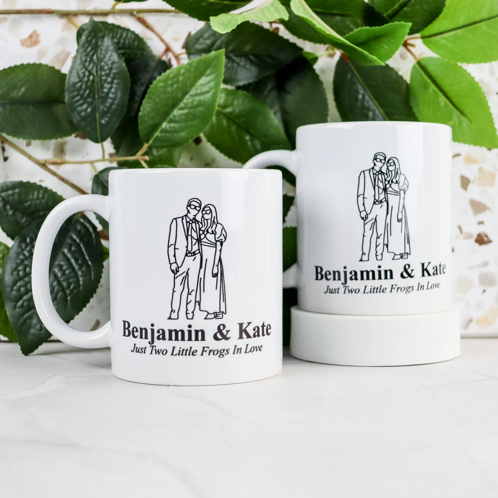 Couples drawn mug with your photo 4 Couples drawn mug with your photo