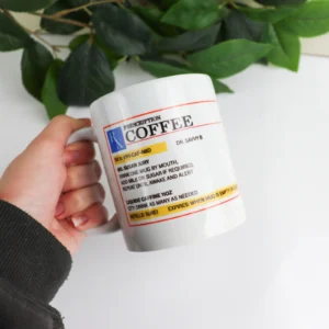 Doctors script coffee mug