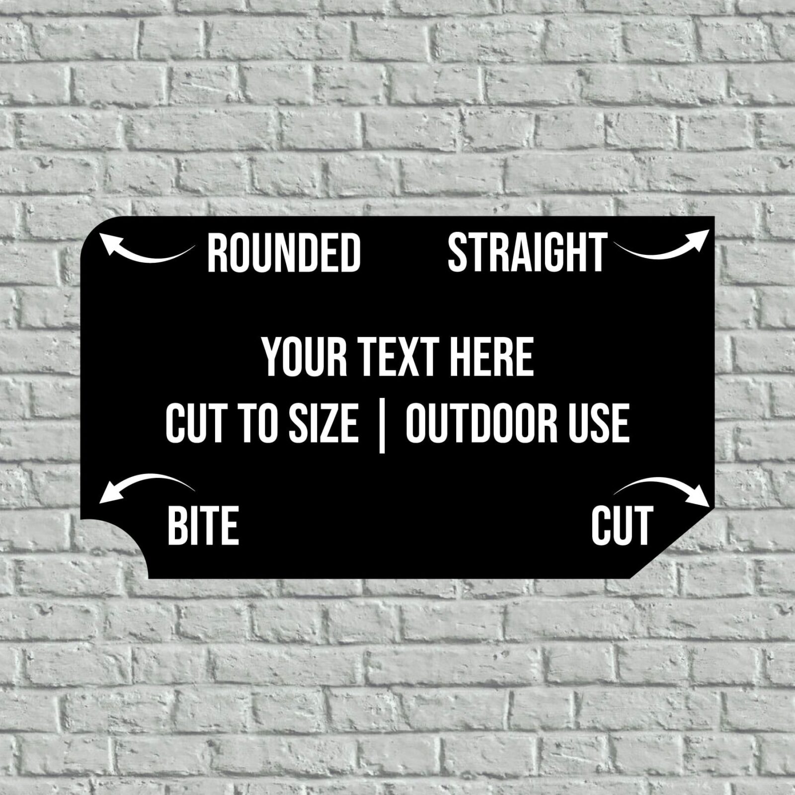 Engraved Plaque for Outdoor Use | Cut to Size Black with White Engraving