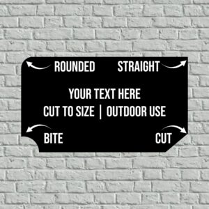 Engraved Plaque for Outdoor Use | Cut to Size Black with White Engraving