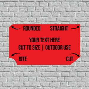 Engraved Plaque for Outdoor Use | Cut to Size Red with Black Engraving