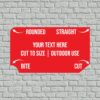 Engraved Plaque for Outdoor Use | Cut to Size Red with White Engraving